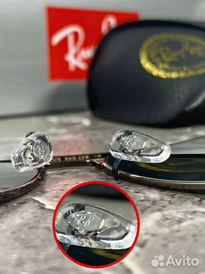 Очки Ray Ban Aviator черные с полным комплектом