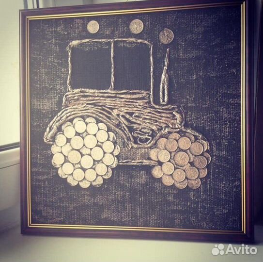 Картина - Пано из монет на заказ