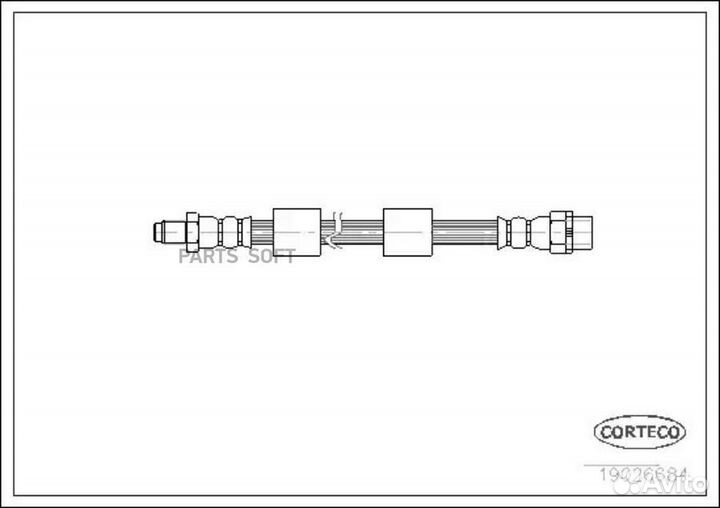 Corteco 19026684 Шланг тормозной перед