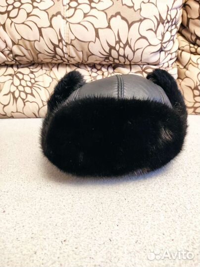 Новая мужская норковая шапка ушанка