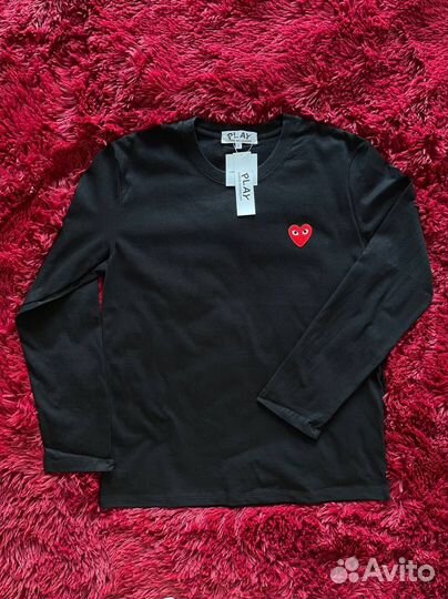 Лонгслив Play Comme des Garcons черный