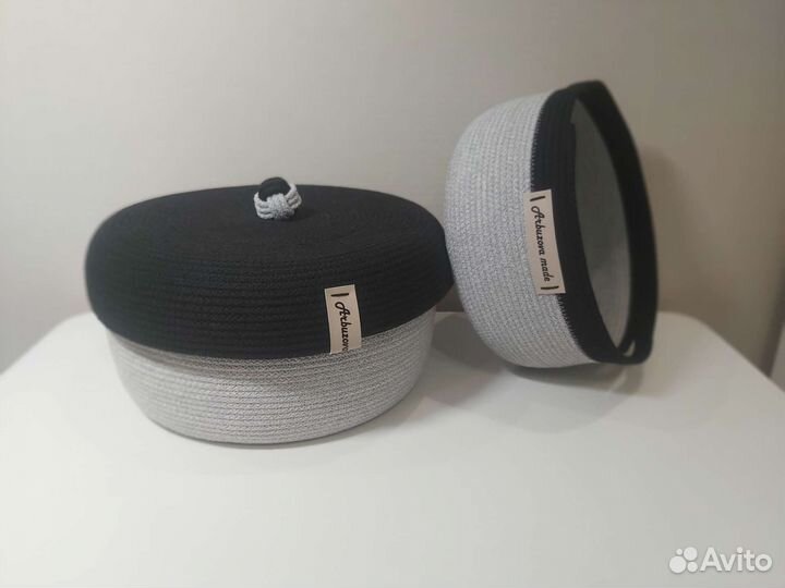 Корзина из хлопкового шнура