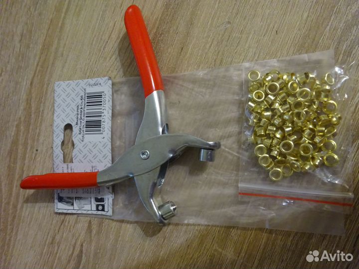 Клещи для люверсов 140 мм 100 люверсов 5мм