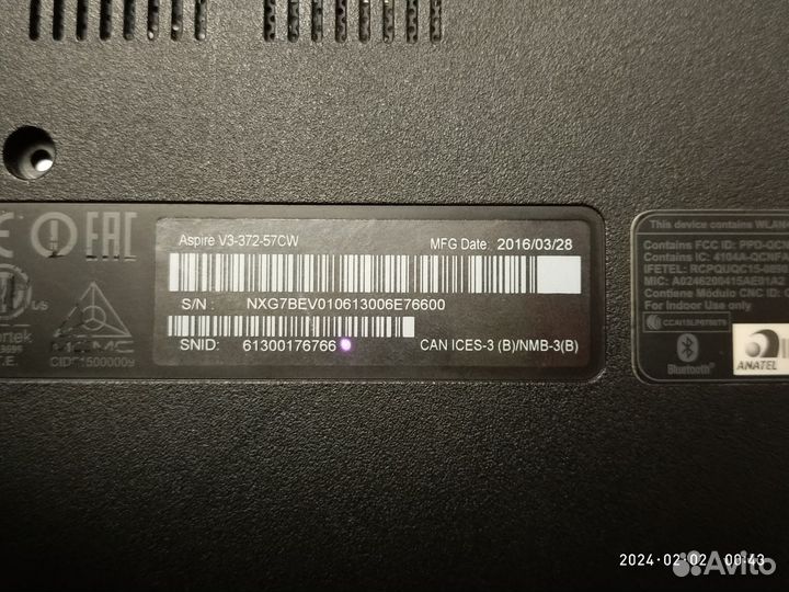 Acer v3-372-57CW i5-6267U 1920*1080