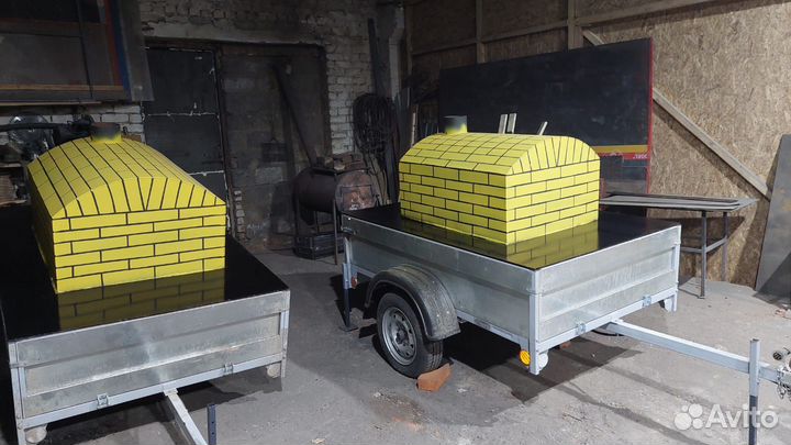 Печь на прицепе