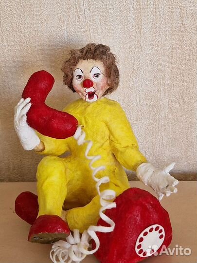 Ватная ёлочная игрушка.Клоуны из 