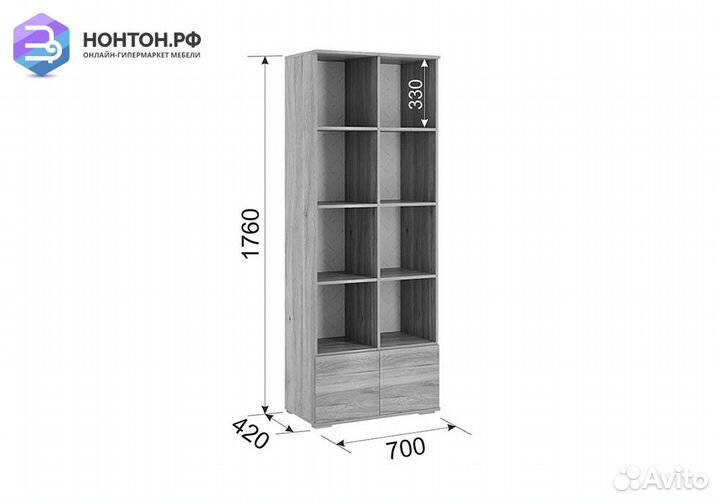 Стеллаж Лайк 15.01 дуб мария