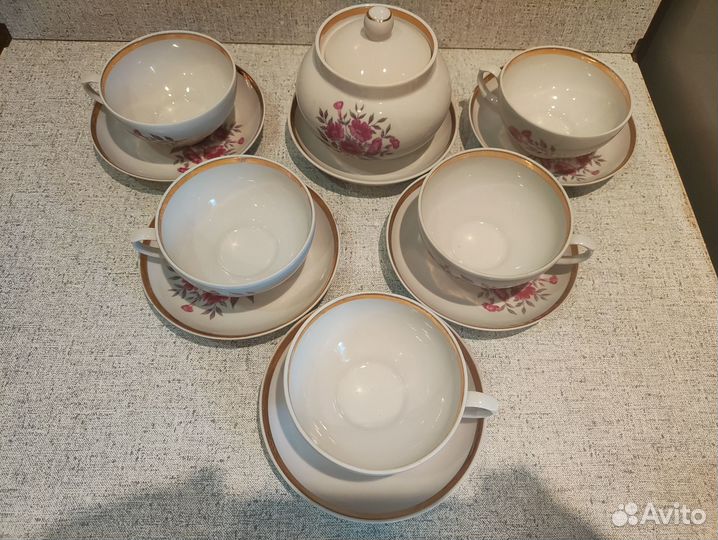 Остатки чайного сервиза Дулево СССР