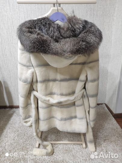 Шуба из стриженного бобра