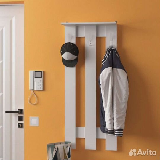 Вешалка настенная в прихожую белая новая