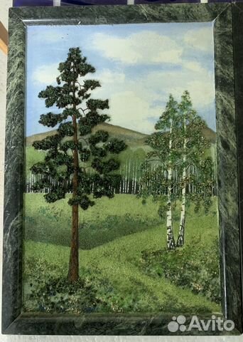 Картины с каменной крошкой