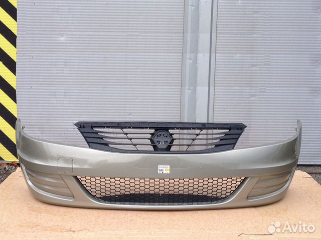 Бампер Renault Logan Фаза 2, цвет серый базальт