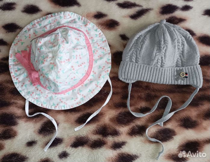 Панамки и шапки от 0 до 6 мес