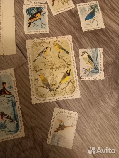 Набор марок птицы Кубы (65-66 гг и 70-71)