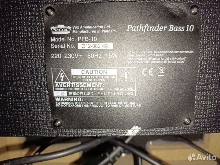 Комбоусилитель vox Padfinder Bass 10