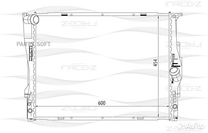 Free-Z KK0123 Радиатор BMW 3 (E90/E91/E92/E93) 04