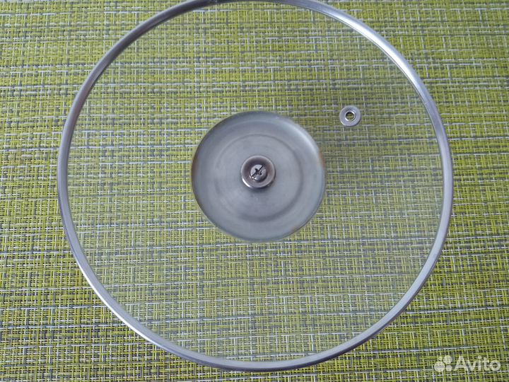 Крышка на ковшик с пароотводом стеклянная, 16 см