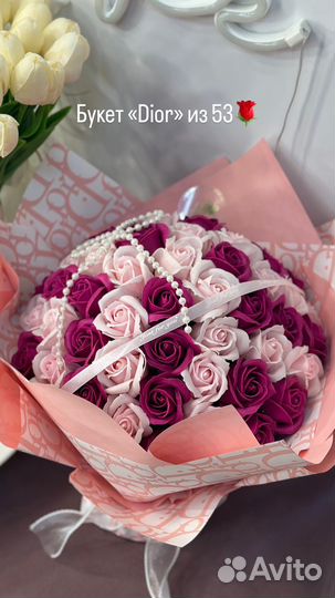 Букет из мыльных роз