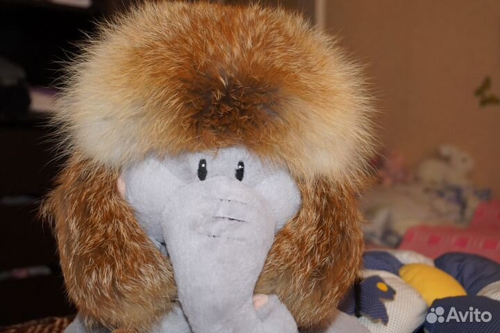 Шапка ушанка из натуральной лисы