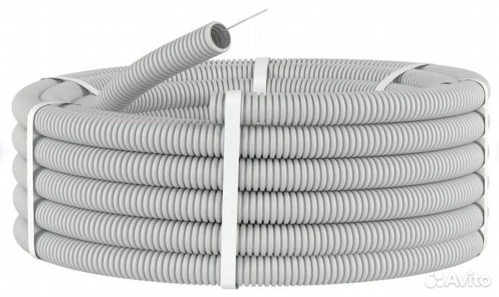 Труба гофрированная с зондом пвх D25 мм 50 м