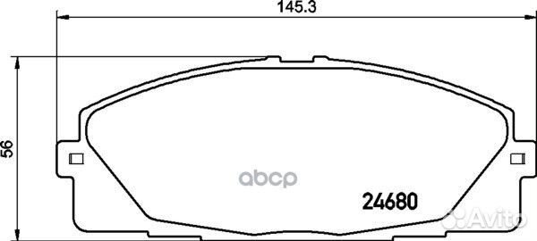 Колодки тормозные дисковые перед toyota HIA