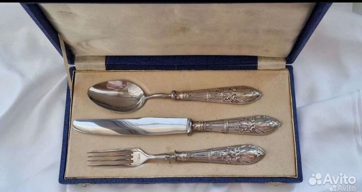 Столовые приборы нож ложка вилка эгоист серебро