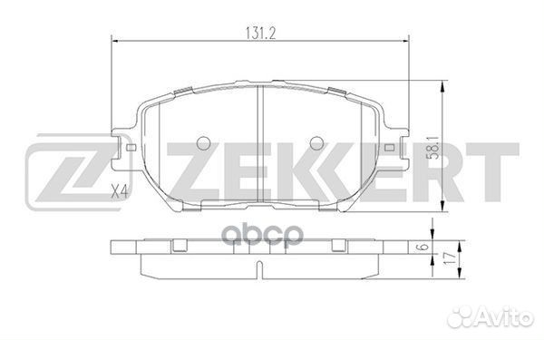 Колодки торм. диск. передн. Toyota Camry (V30)