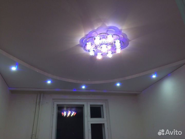 Натяжные потолки и слив потолков