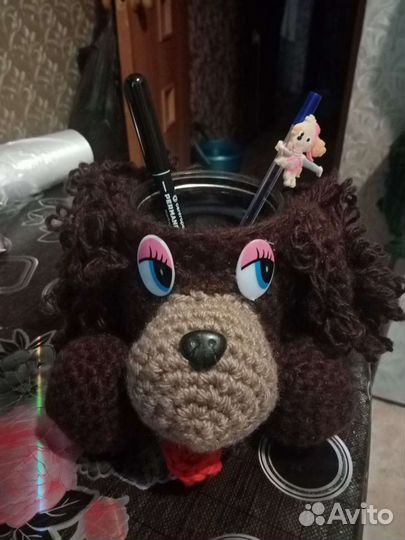 Собака карандашница