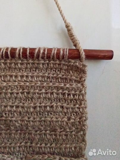 Органайзер подвесной вязаный из джута
