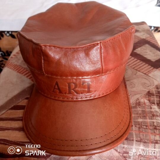 Кепка Фуражка кожаная 56-58 размер