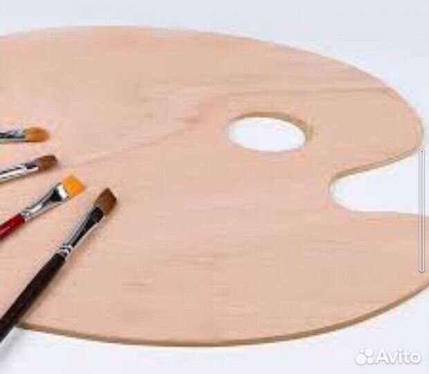 Палитра деревянная овальная 30,6х23 см