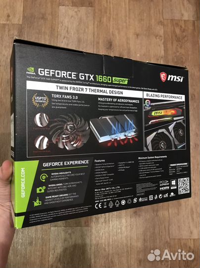 Коробка от видеокарты gtx 1660 super