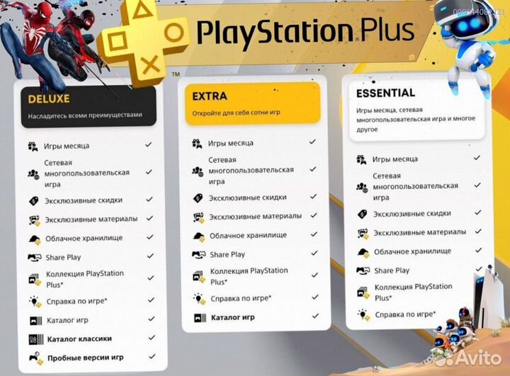 Подписка ps plus delux Украина ps5 ps4 (Арт.94930)