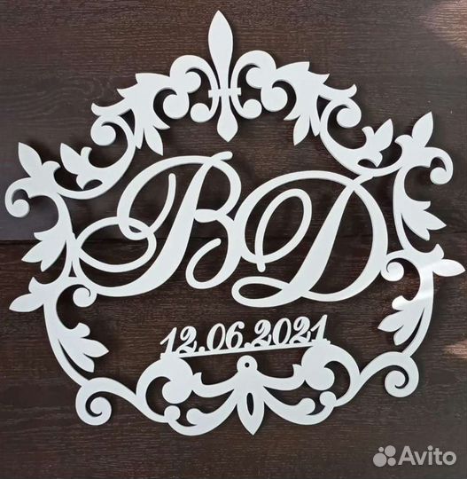 Монограмма на свадьбу