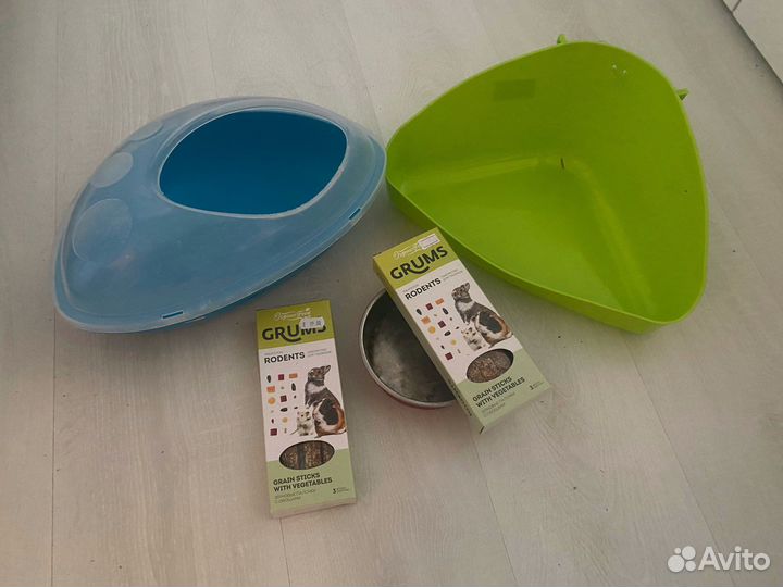 Аксессуары для грызунов: ванночка, туалет, корм