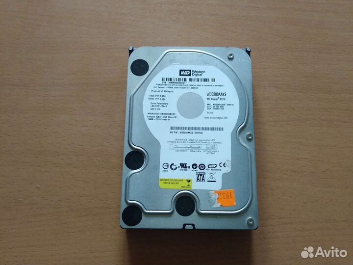 Жесткий диск western digital Black 320 gb