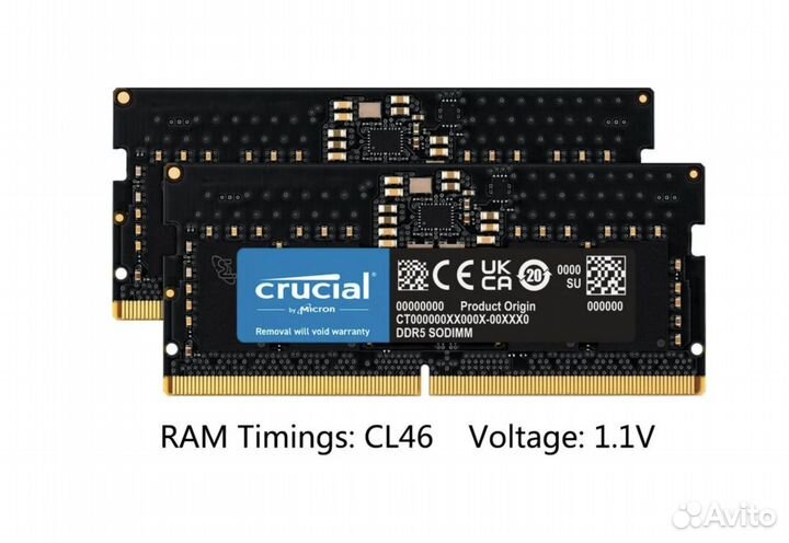 Озу Crucial DDR5 PC5 5600Mhz sodimm/24Гб