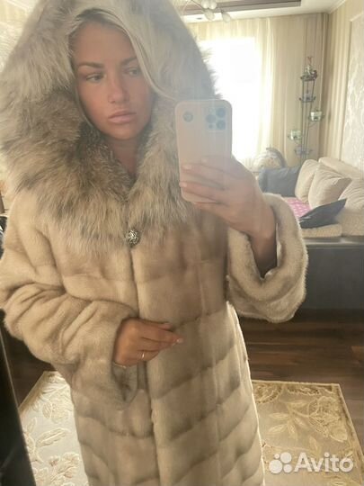 Шуба норковая соболь