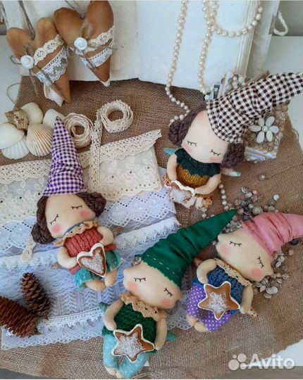 Текстильная интерьерная кукла ручной работы