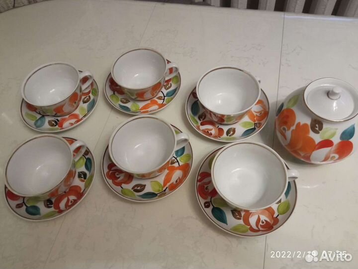 Сервиз чайный фарфор Песочное