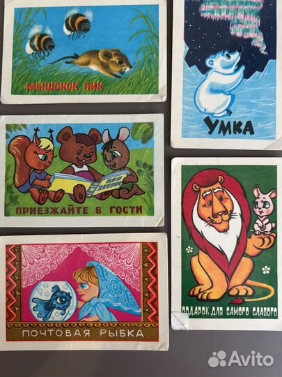 Календарики мультики СССР 1982год за 7шт