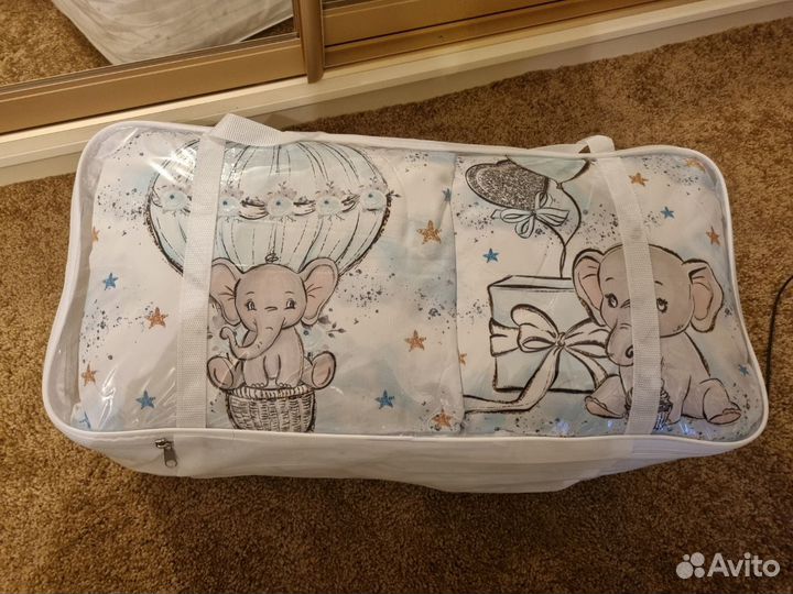 Бортики и одеяло в детскую кроватку