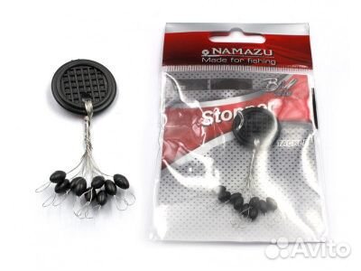 Стопор с вертлюгом р.M Namazu rolling swivel pearl