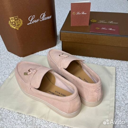 Лоферы Loro Piana розовые (размеры 36-40)