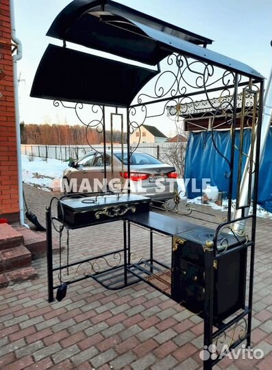 Мангал с крышей