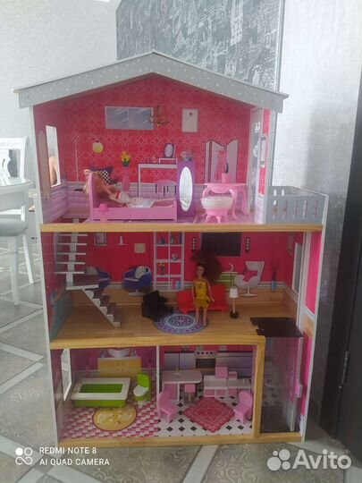 Кукольный домик для барби с лифтом