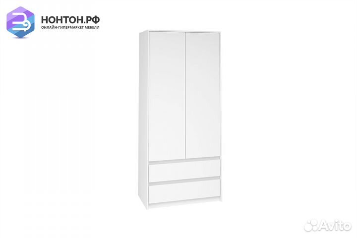 Шкаф двухстворчатый Айден белый