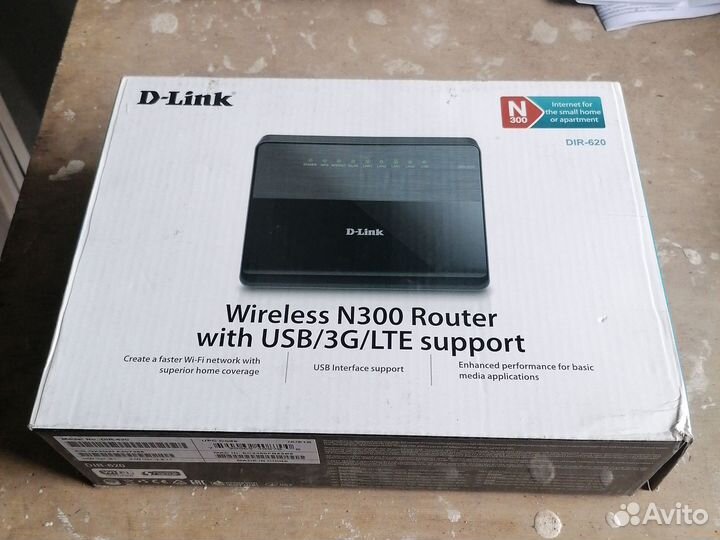 Wi-Fi роутер D-Link DIR-620/A/E1, USB/3G/LTE