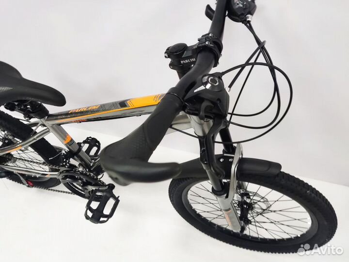 Велосипед детский, 21 скорость, серо-оранжевый